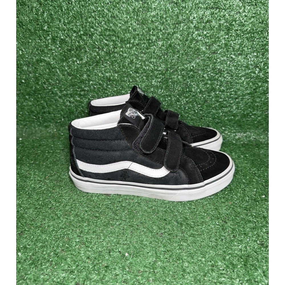 VANS Sk8-Mid Reissue V Kids Size 3Y Black Suede Walking Shoes Comfort Sneakers